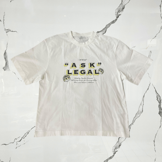 Off White Ask Legal Skate White T-shirt - Urban Utility