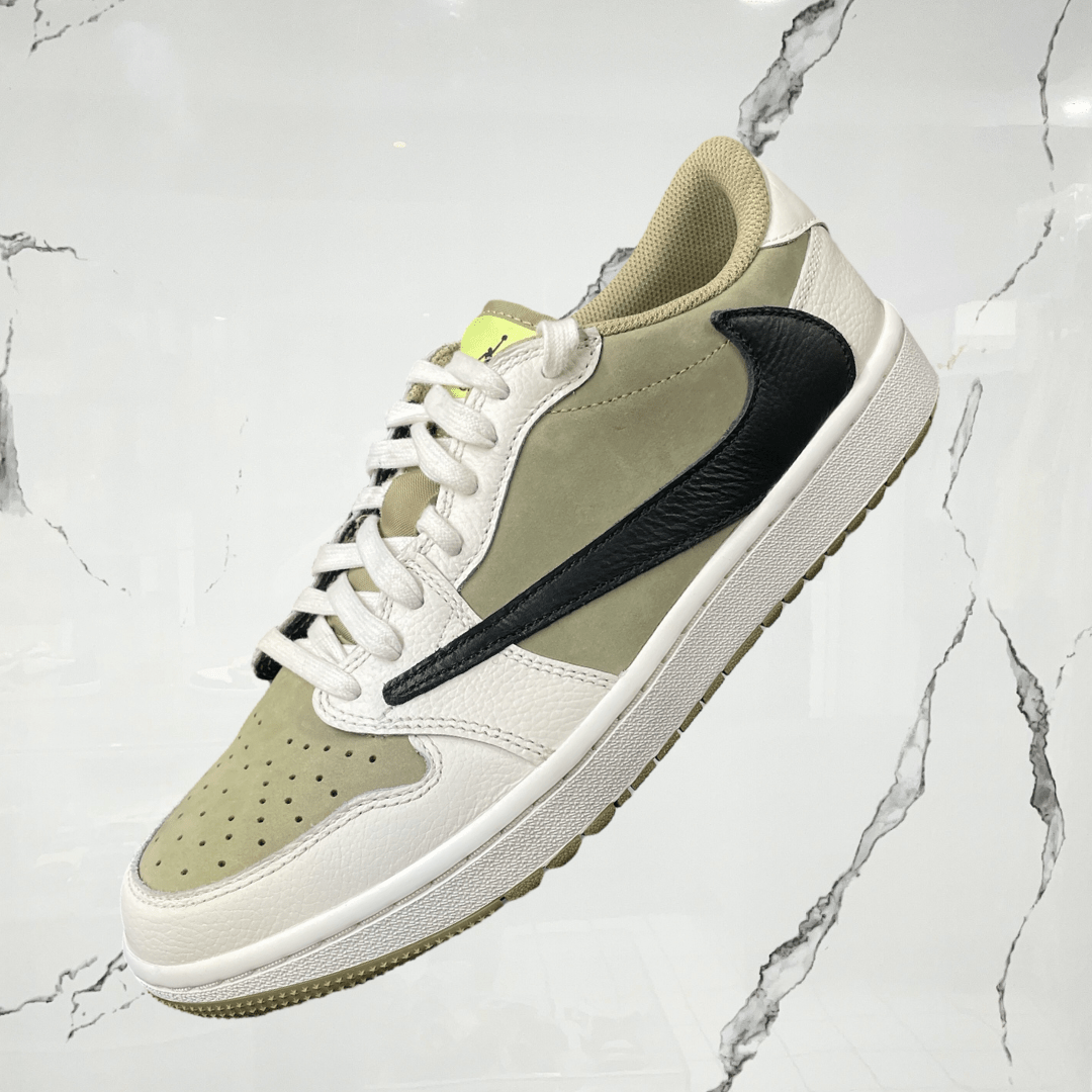 Jordan 1 Low Golf Travis Scott Neutral Olive - Urban Utility