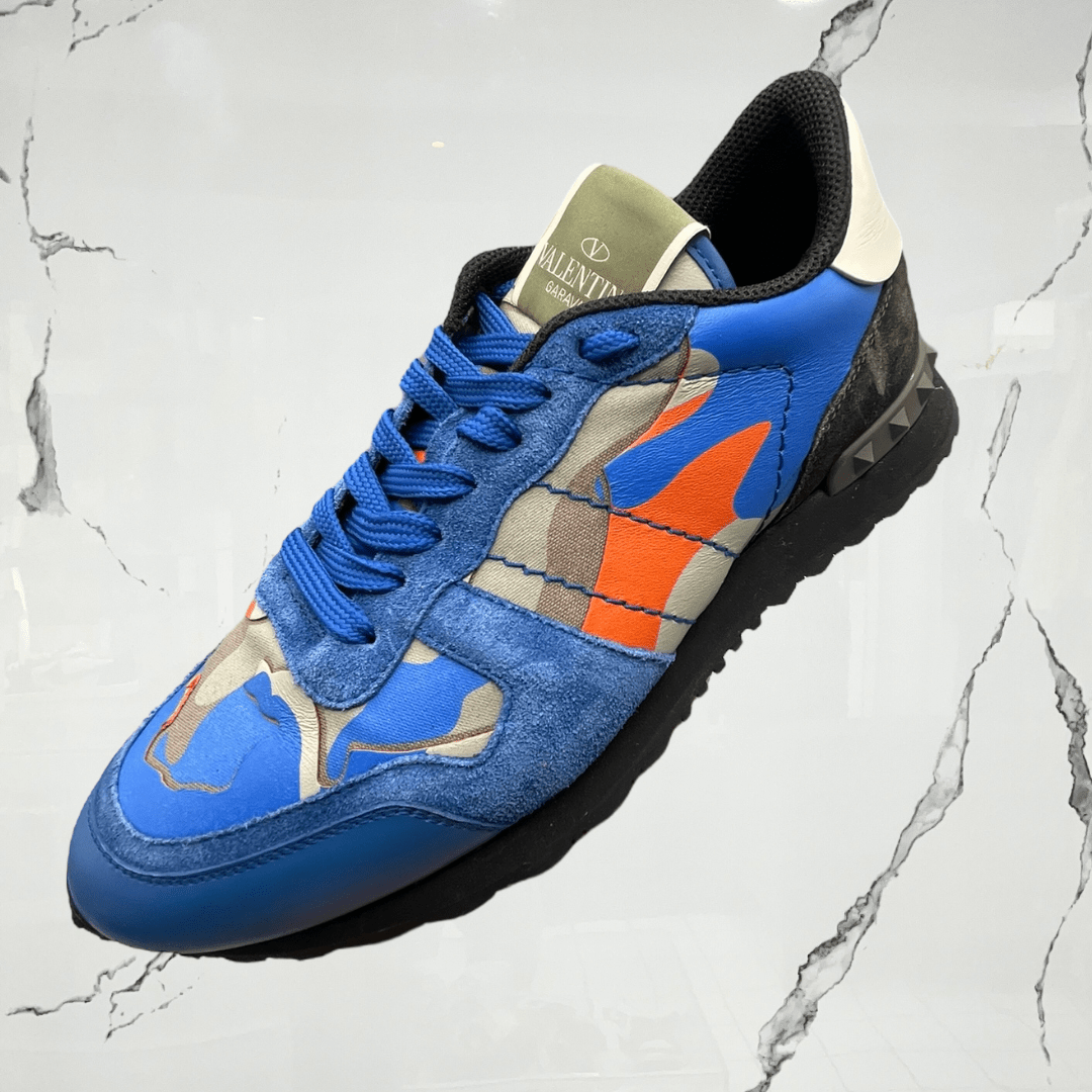 Valentino Rockrunner Rockstud Blue Orange Camo (De Uso) - Urban Utility