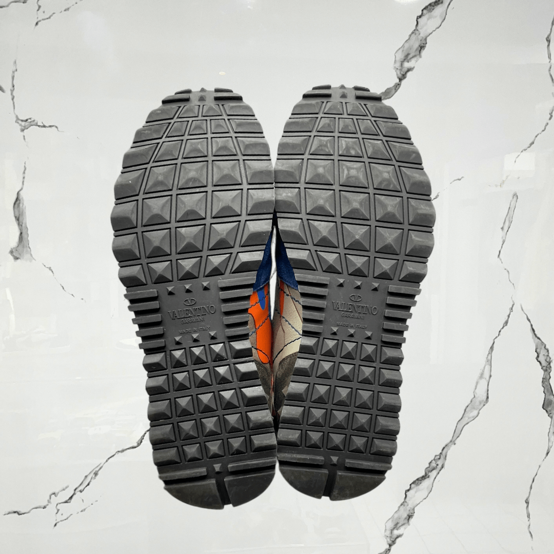 Valentino Rockrunner Rockstud Blue Orange Camo (De Uso) - Urban Utility