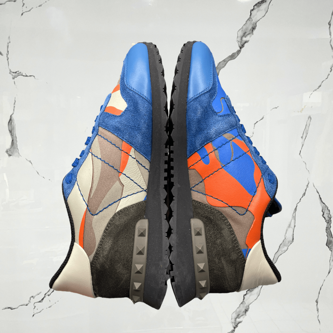 Valentino Rockrunner Rockstud Blue Orange Camo (De Uso) - Urban Utility