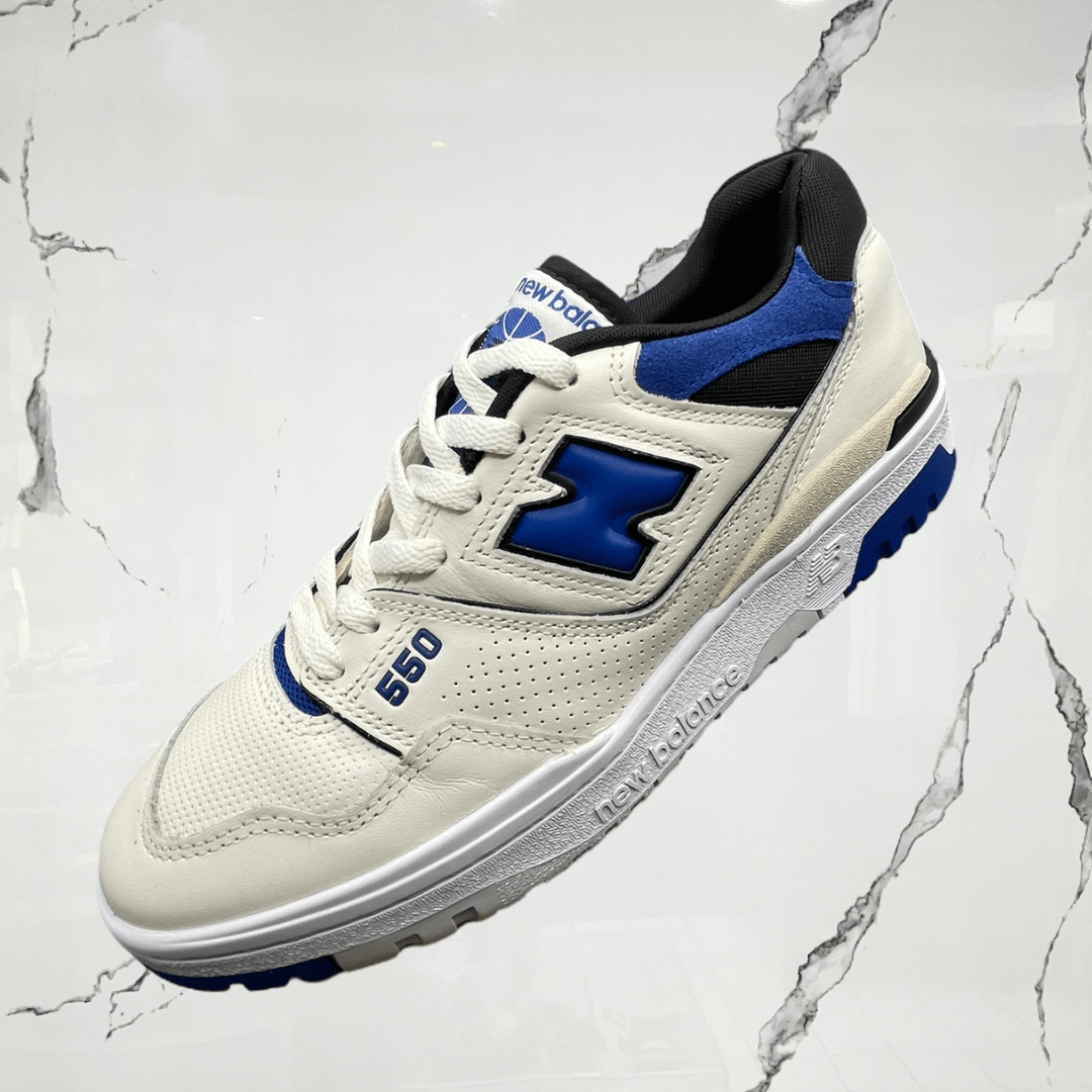 New Balance 550 Sea Salt Team Royal (De Uso) - Urban Utility