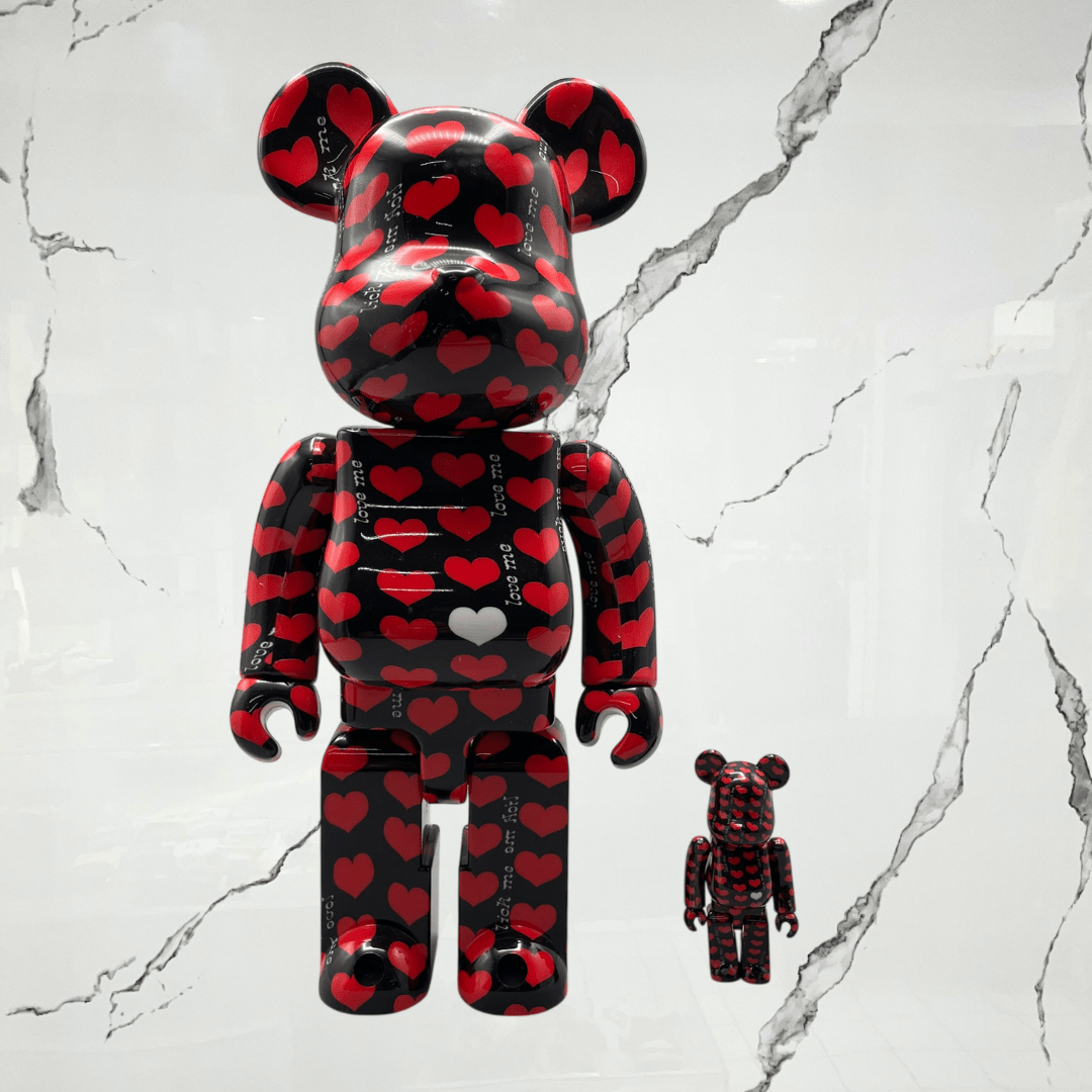 Bearbrick Black Heart 100% & 400% Set - Urban Utility