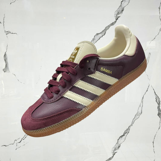 Adidas Samba OG Maroon Gold Metallic (W) - Urban Utility