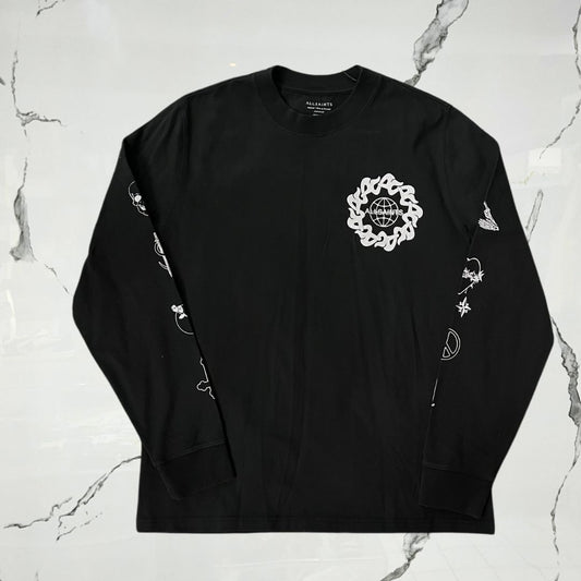 All Saints Orbital Washed Black Long Sleeve - Urban Utility
