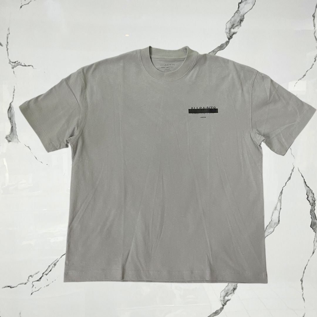 All Saints Redact SS Crew Machine Grey T-shirt