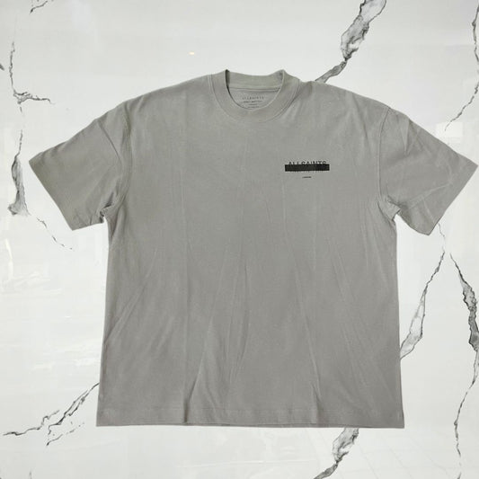 All Saints Redact SS Crew Machine Grey T-shirt - Urban Utility