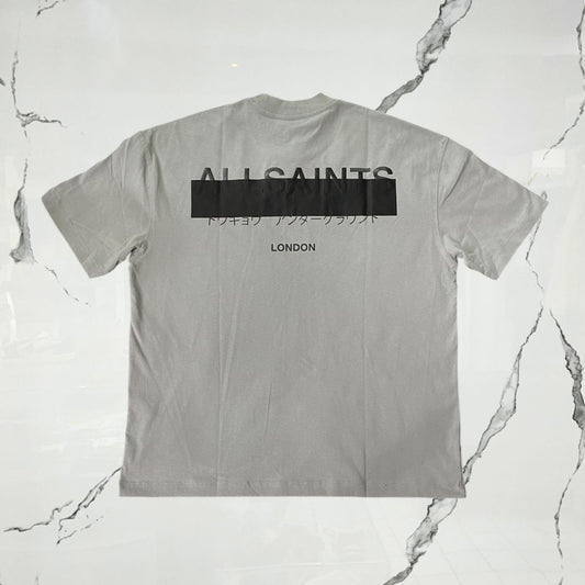 All Saints Redact SS Crew Machine Grey T-shirt - Urban Utility