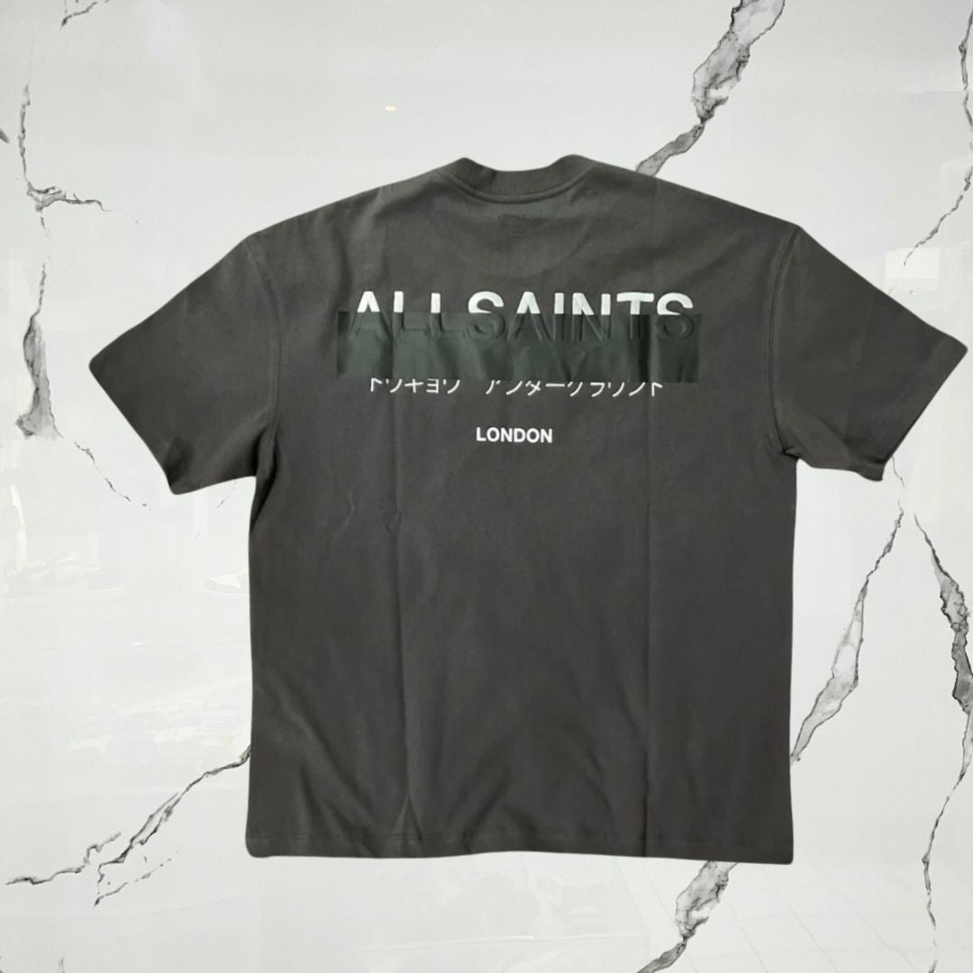 All Saints Redact SS Crew Washed Black T-shirt