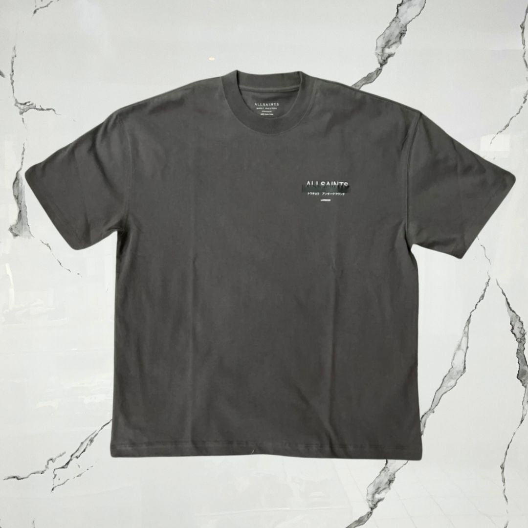All Saints Redact SS Crew Washed Black T-shirt