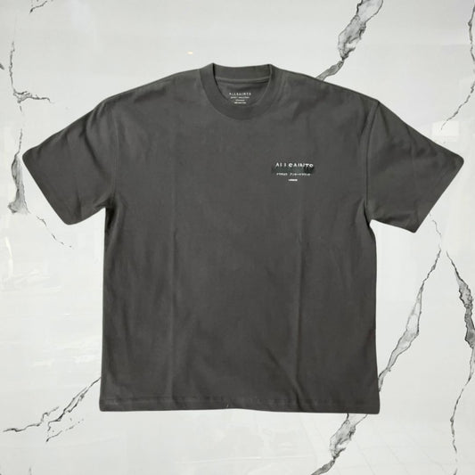 All Saints Redact SS Crew Washed Black T-shirt - Urban Utility
