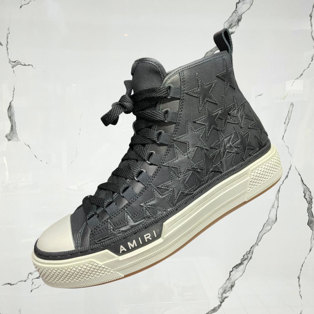 Amiri Court High Stars Black White - Urban Utility