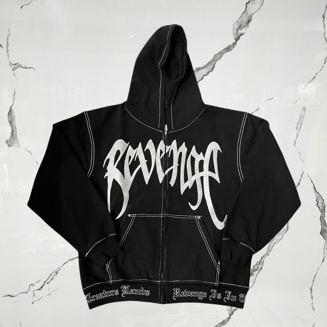 Revenge XXXTentacion Kill Contrast Black White Hoodie