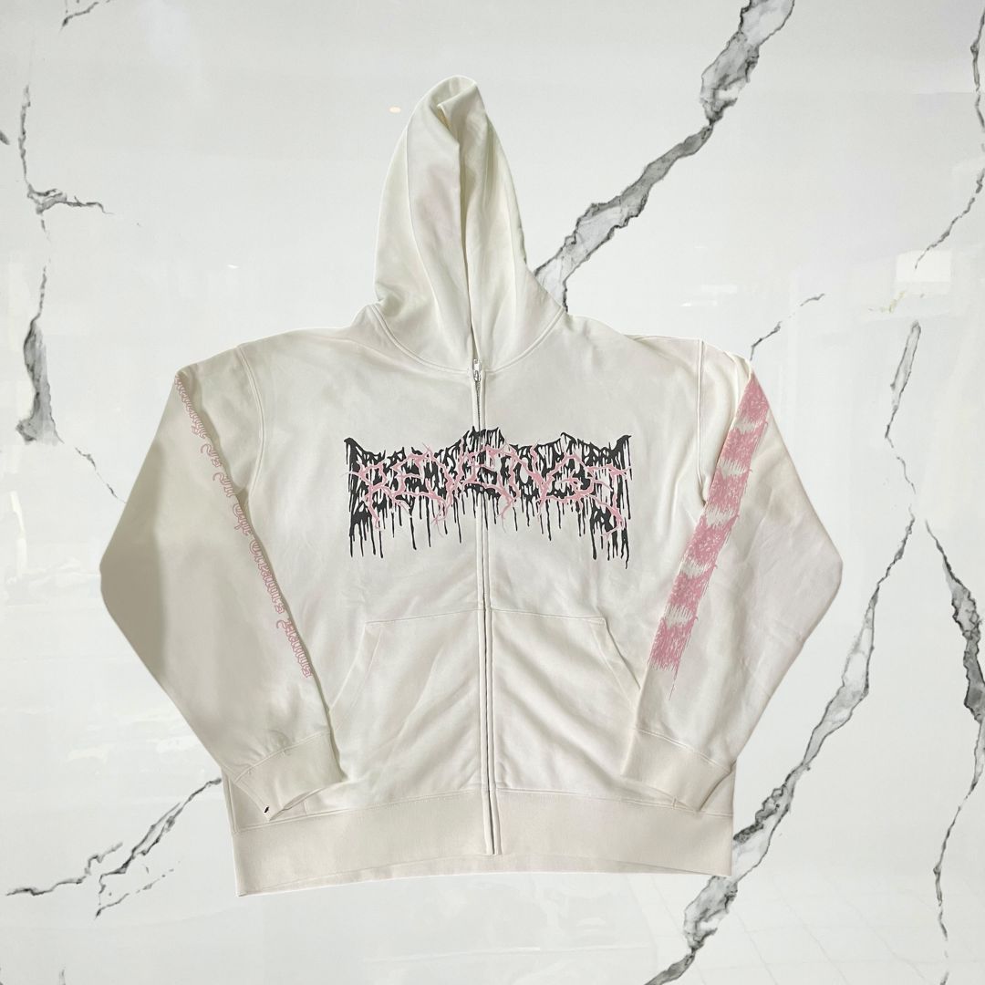Revenge Revenge White Pink Black Hoodie - Urban Utility