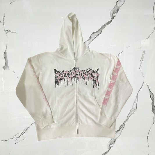 Revenge Revenge White Pink Black Hoodie - Urban Utility