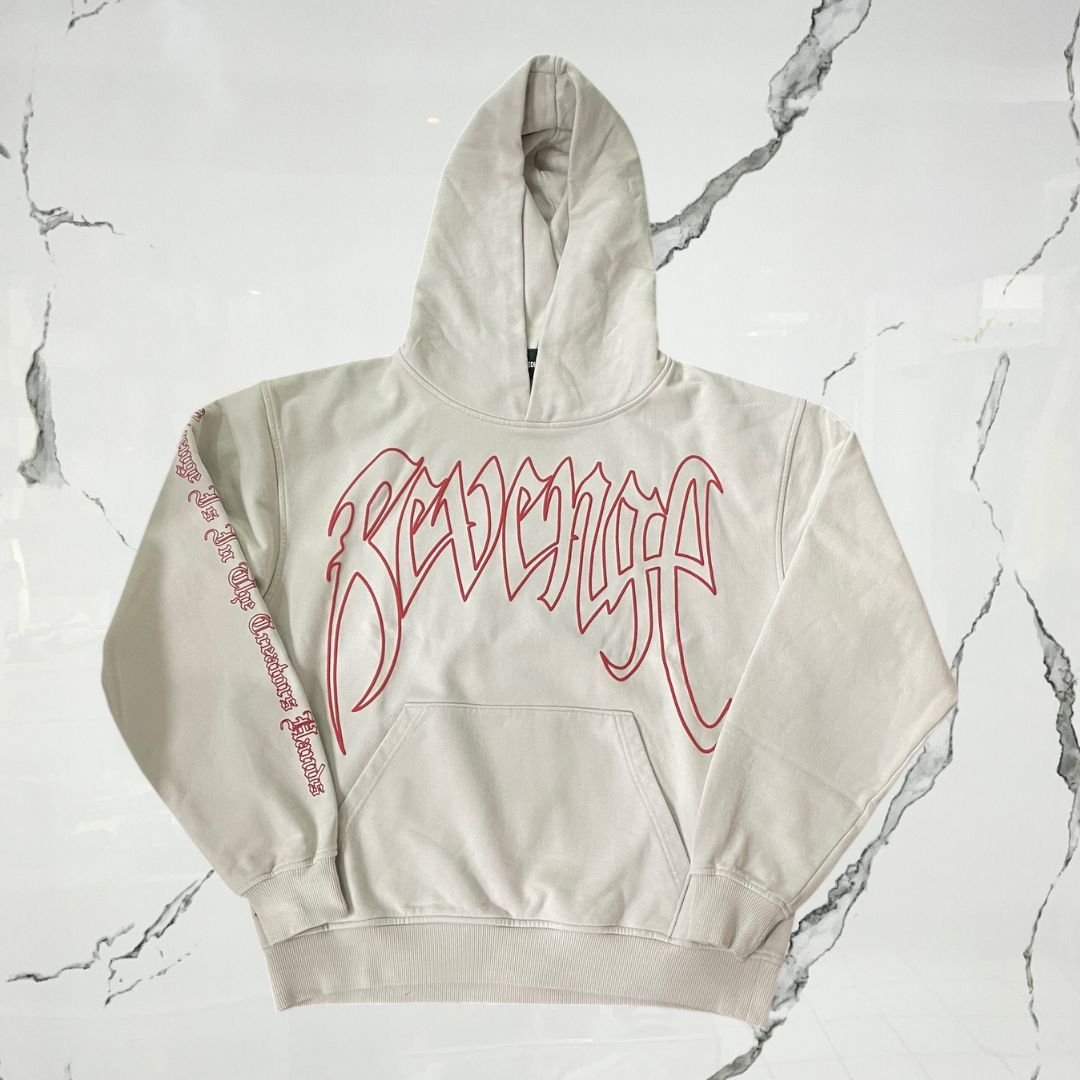 Revenge XXXTentacion Kill Outline Cement Red Hoodie