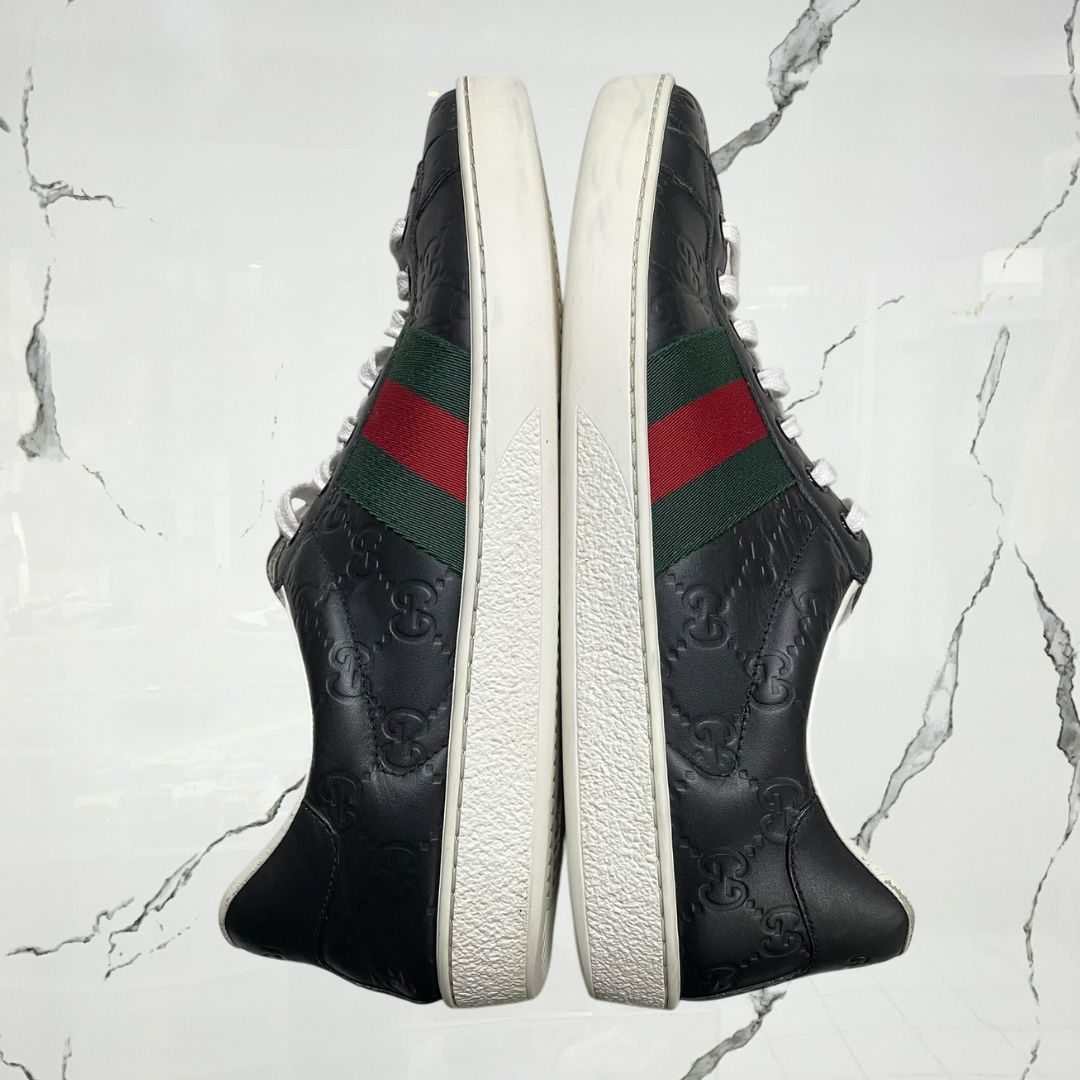Gucci Ace Black Signature (De Uso)