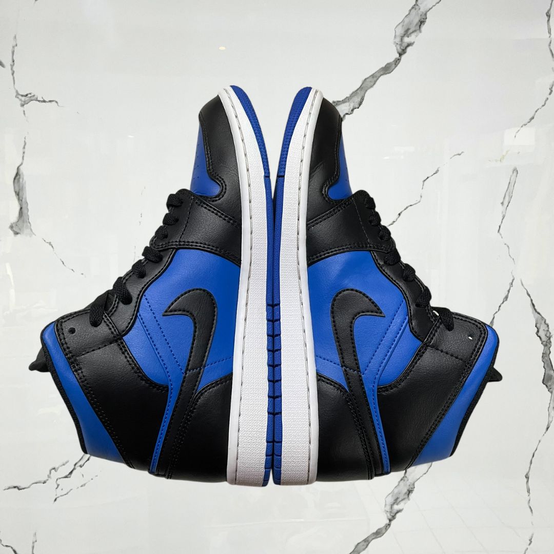 Jordan 1 Mid Black Royal Blue (De Uso)