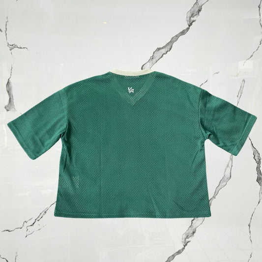 YoungLA Varsity Football Cropped Green Jersey - Urban Utility