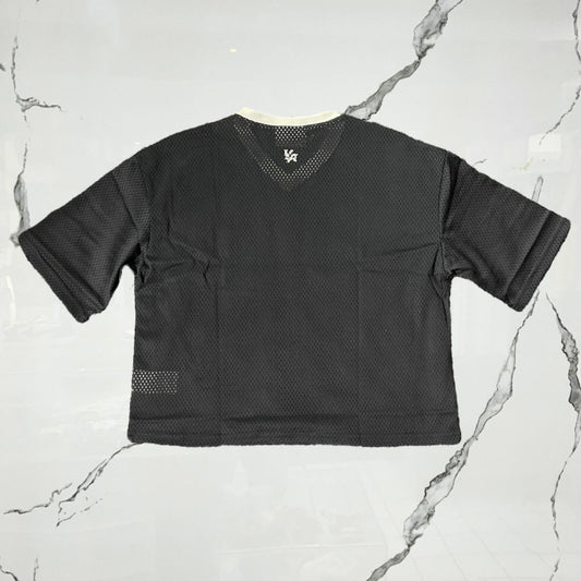 YoungLA Varsity Football Cropped Black Jersey - Urban Utility