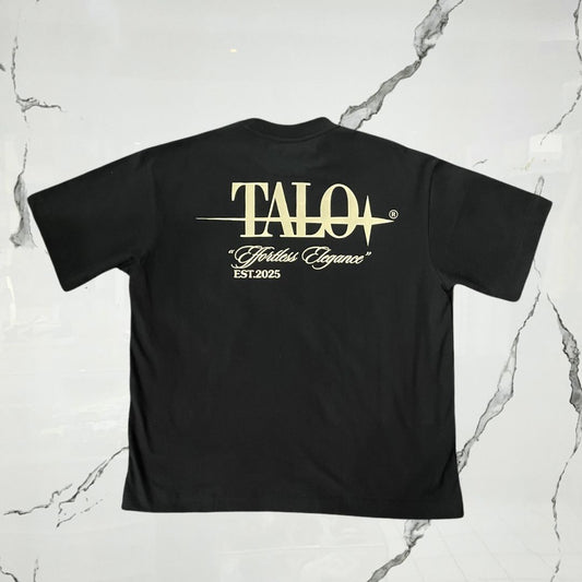 Talo Effortless Elegance Black T-shirt - Urban Utility