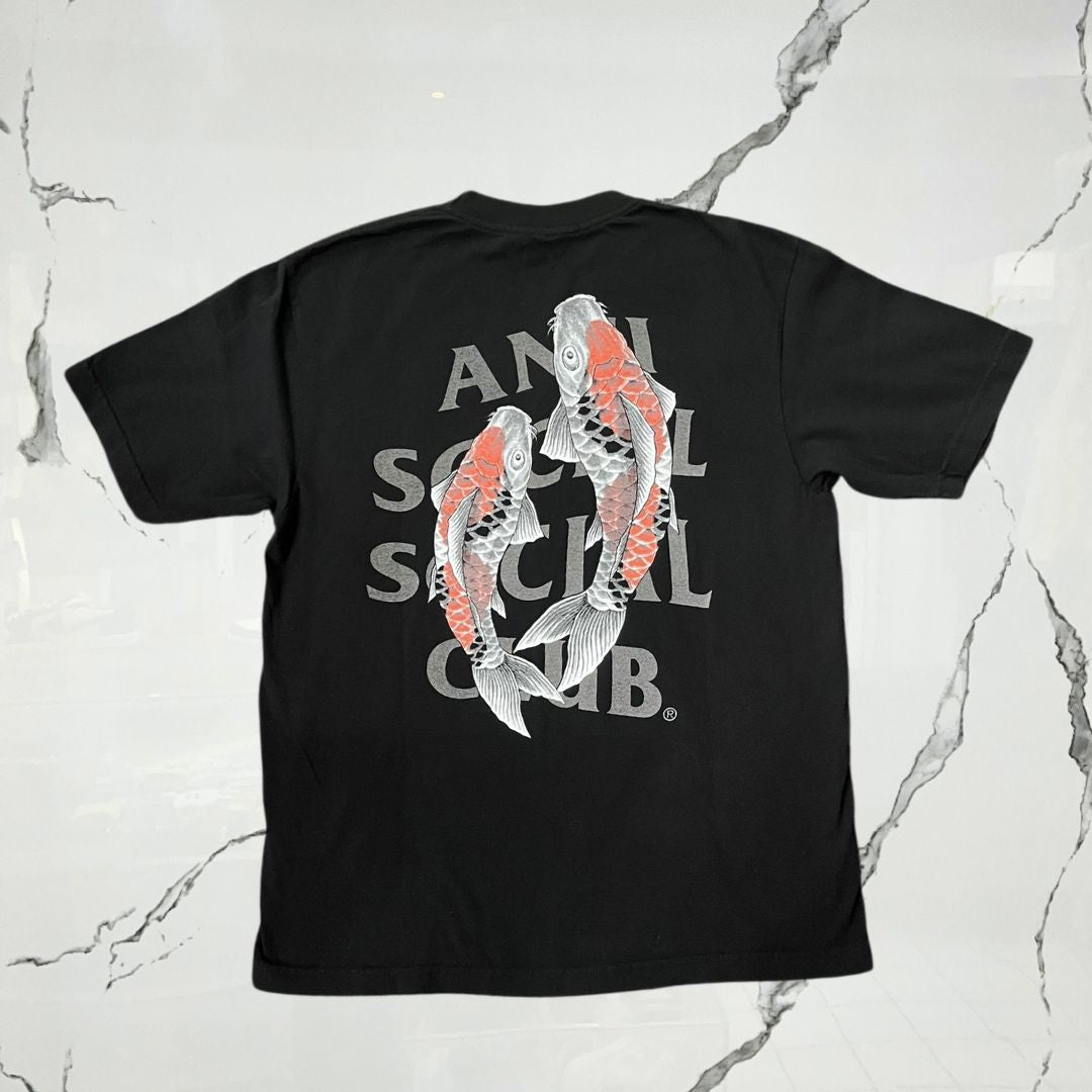 Anti Social Social Club Koi Garden Black T-shirt - Urban Utility