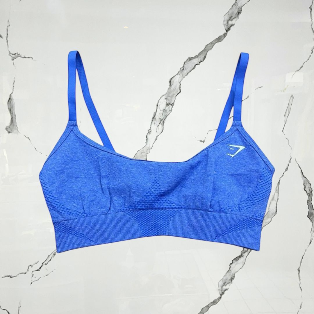Gymshark Seamless Minimal Sports Light Blue Support Bra - Urban Utility