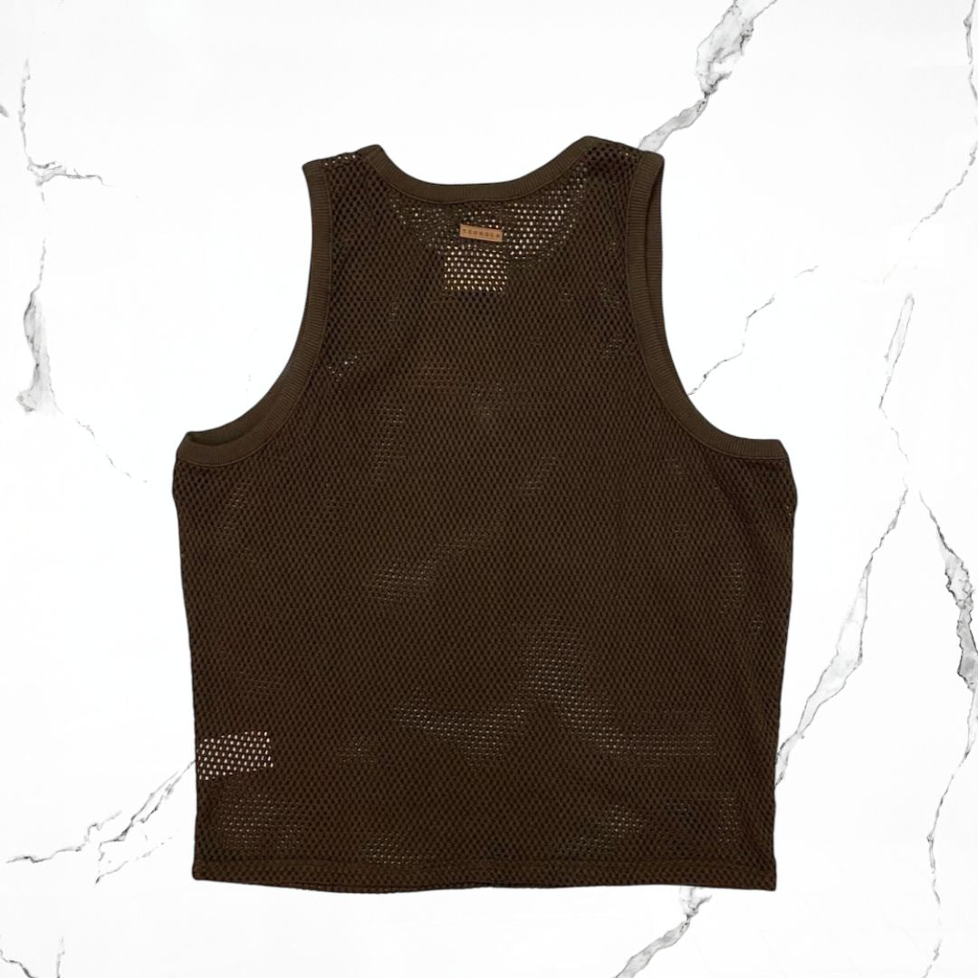 YoungLA Cotton Mesh Brown Tank - Urban Utility