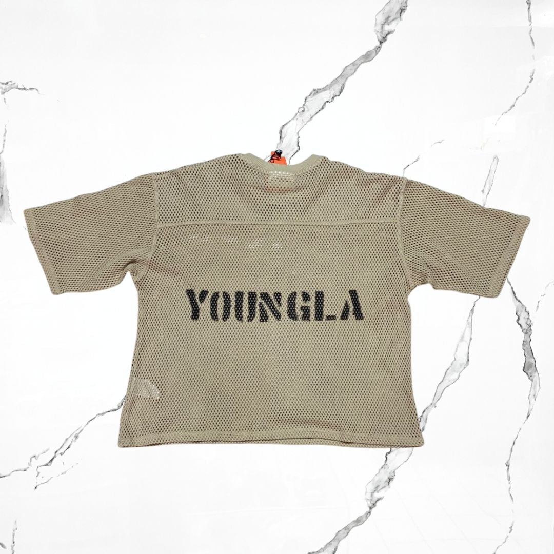 YoungLA Cotton Mesh Tan T-shirt - Urban Utility