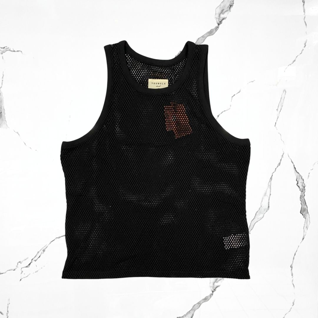 YoungLA Cotton Mesh Black TanK - Urban Utility