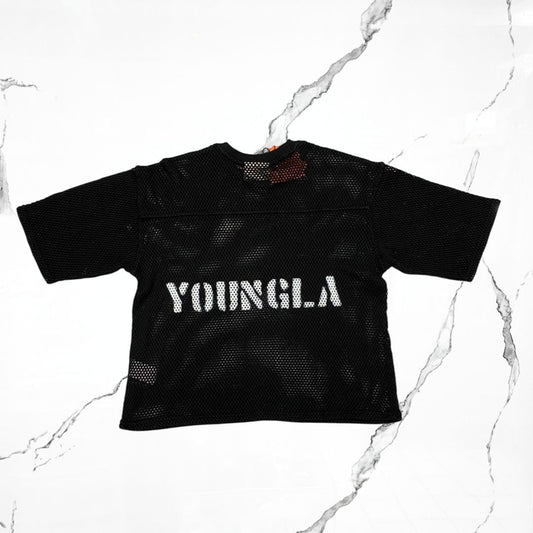 YoungLA Cotton Mesh Black T-shirt - Urban Utility