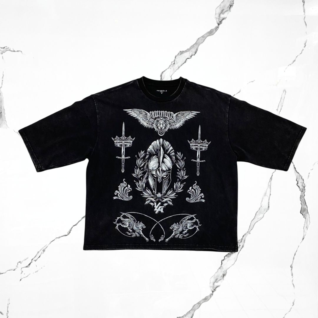 YoungLA Royal Knight Black Wash T-shirt - Urban Utility