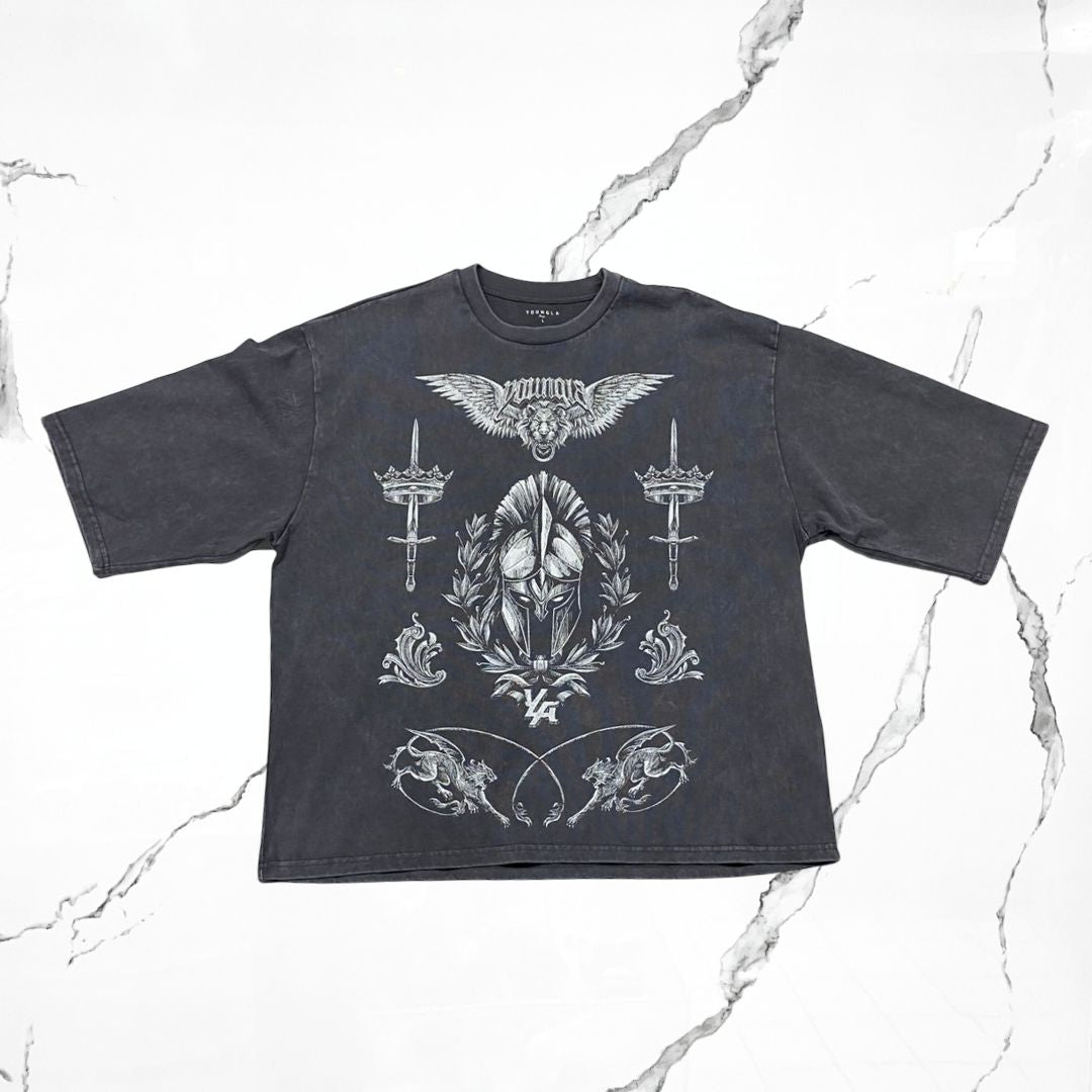 YoungLA Royal Knight Grey Wash T-shirt - Urban Utility