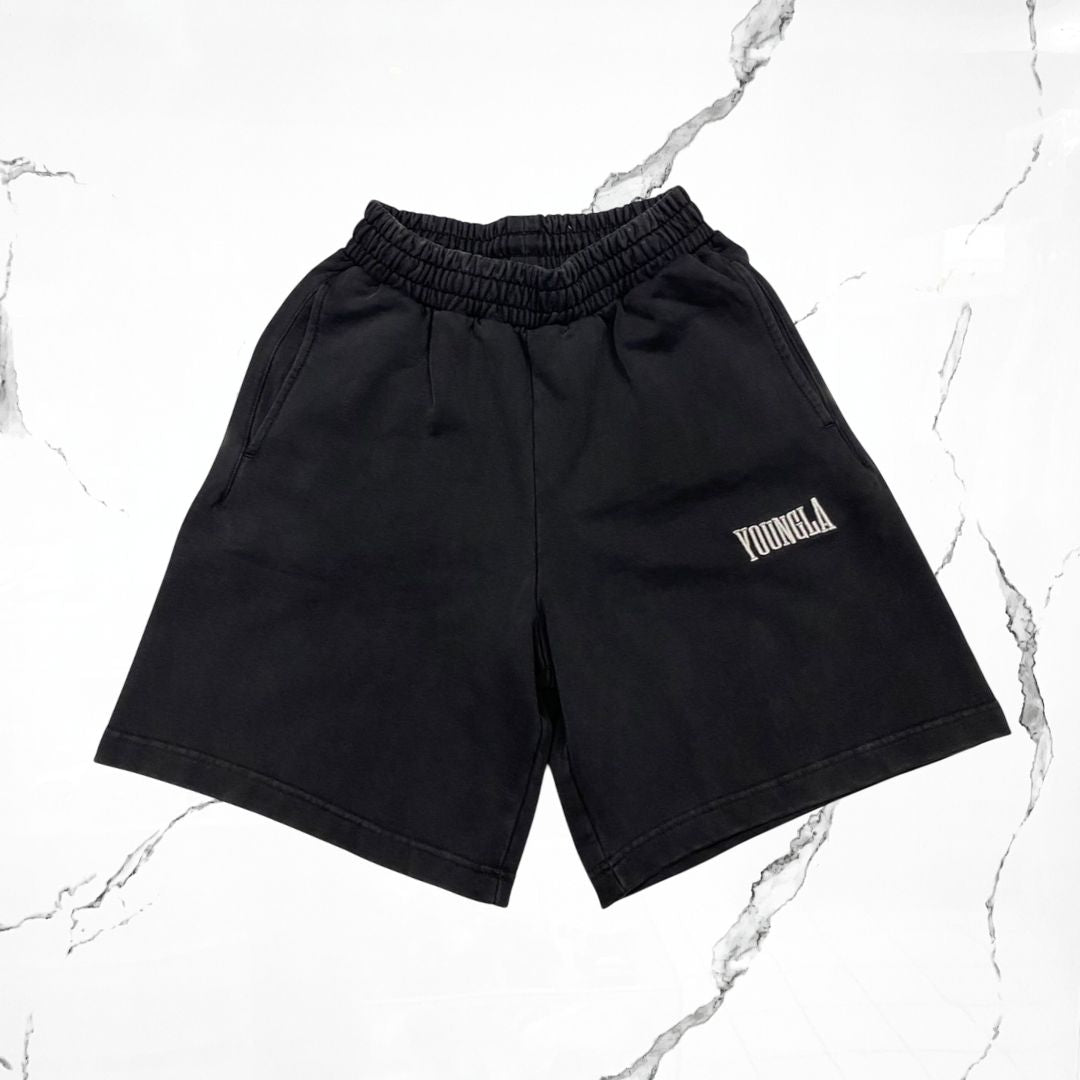 YoungLA Heritage Black Wash Baggy Short - Urban Utility