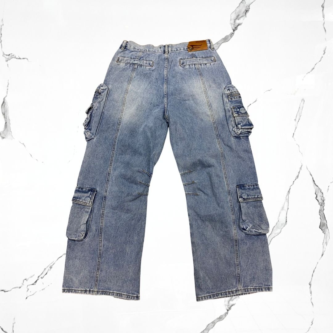 YoungLA Stacked Blue Wash Jeans - Urban Utility