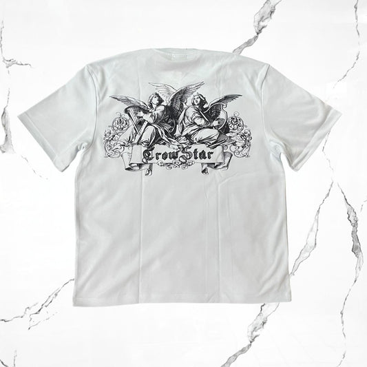 CrowStar White Angel Sketch T-shirt - Urban Utility