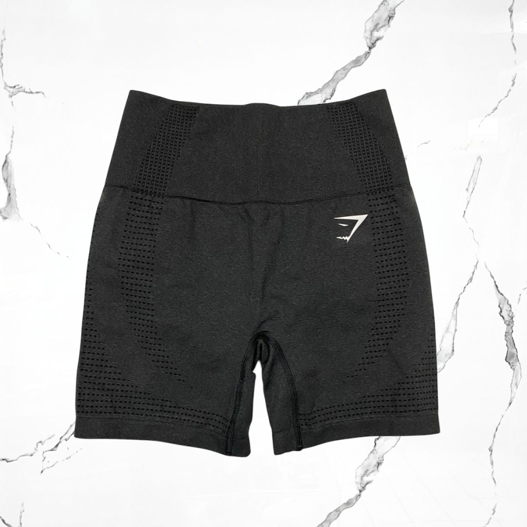 Gymshark Vital Seamless 2.0 Black Marl Shorts - Urban Utility