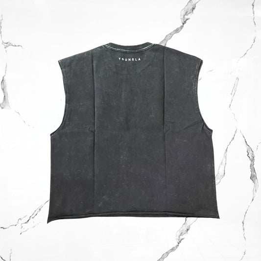 YoungLA Essential Cut - Offs Black Wash Tank - Urban Utility