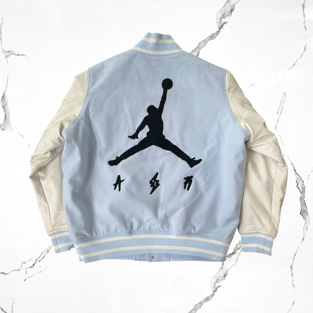 Jordan x J Balvin Varsity White Blue Jacket - Urban Utility
