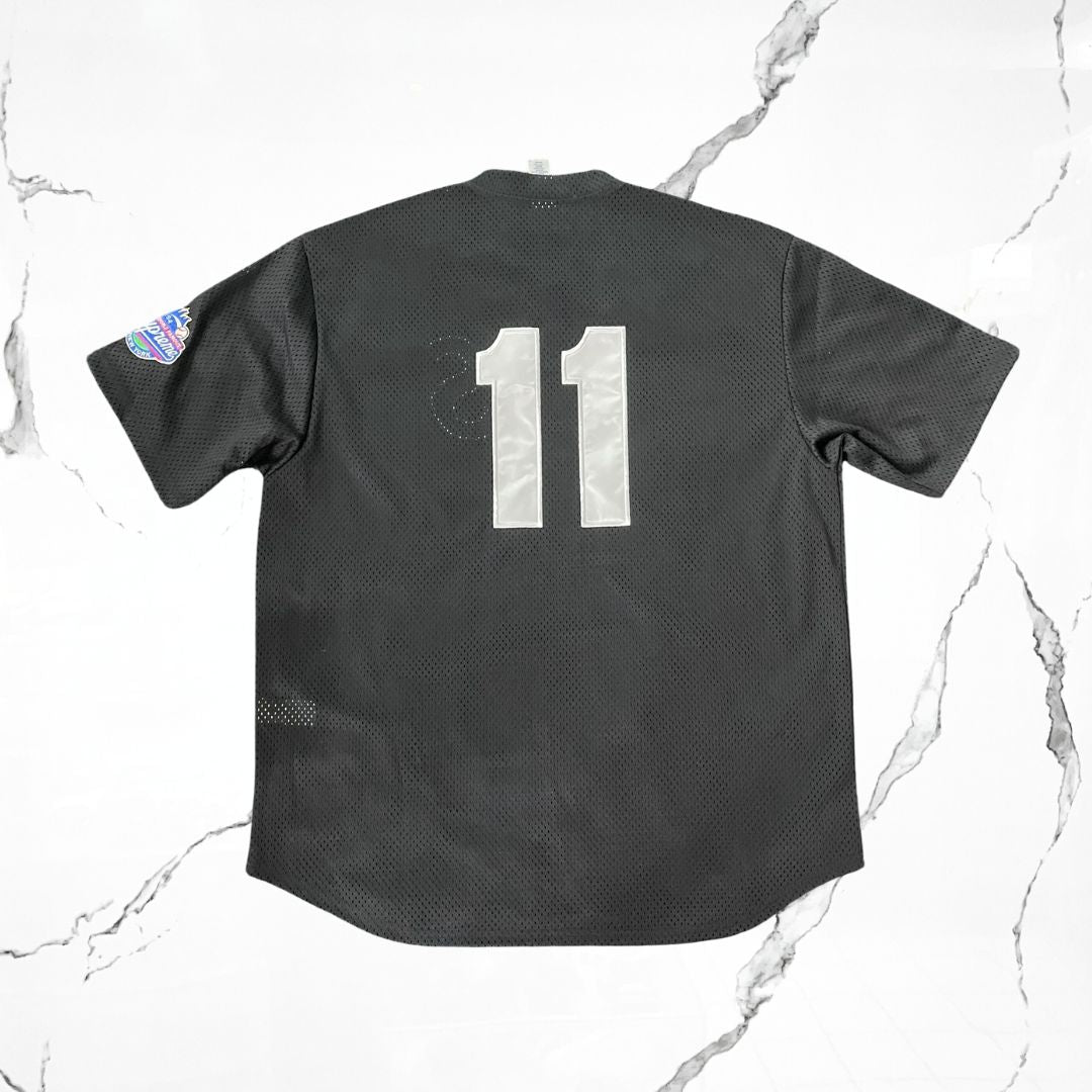 Supreme S Logo Baseball Henley Black Jersey T-shirt - Urban Utility