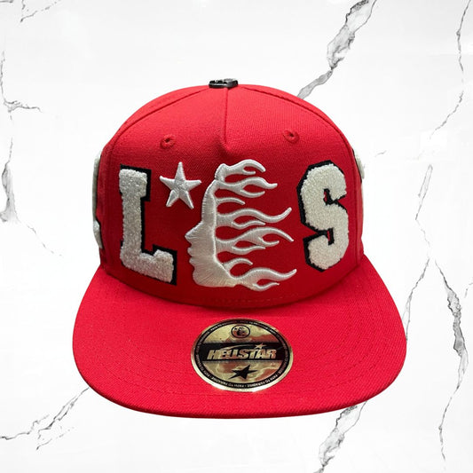 Hellstar OG Patch Fitted Red Cap - Urban Utility