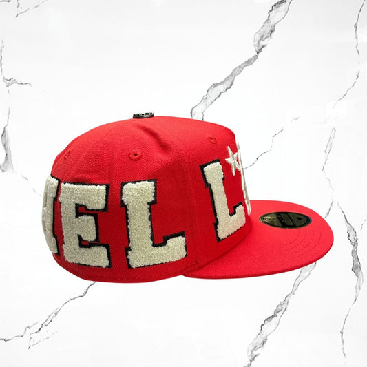 Hellstar OG Patch Fitted Red Cap - Urban Utility