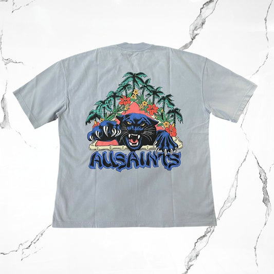 All Saints Pounce SS Crew Willow Blue T-shirt - Urban Utility