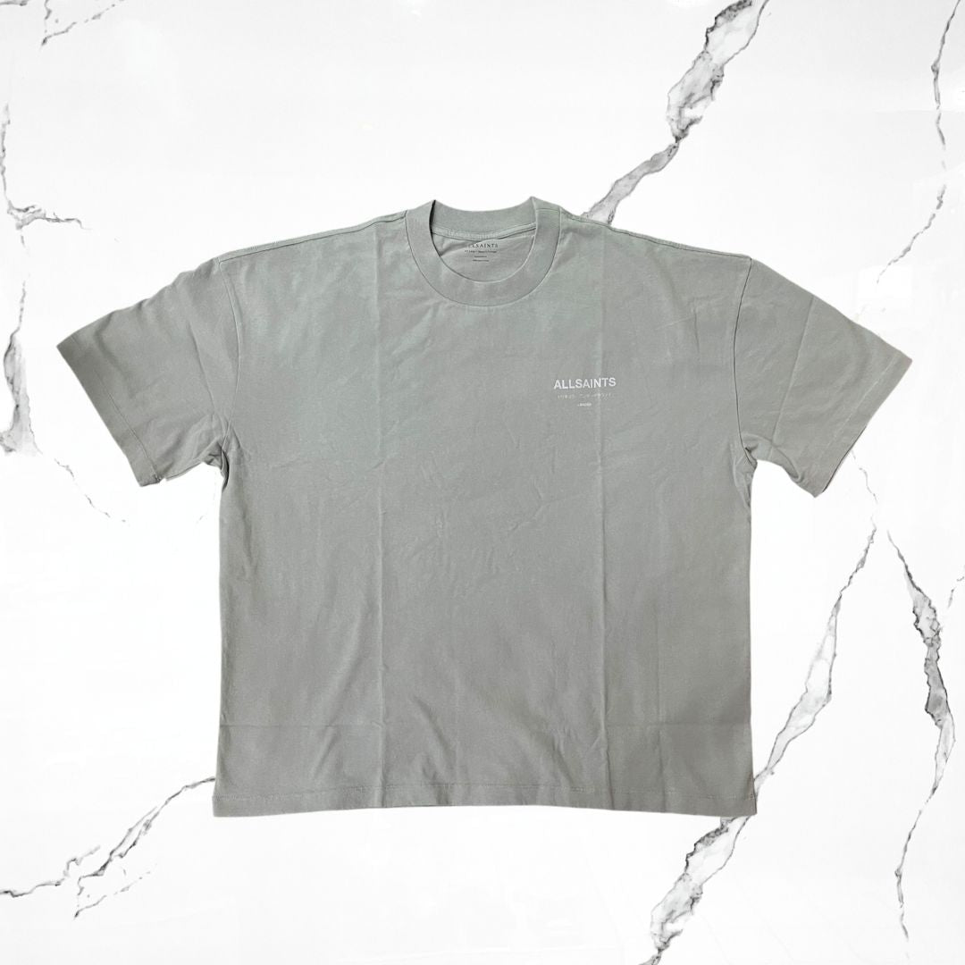 All Saints Underground SS Crew Metallic Grey T-shirt - Urban Utility