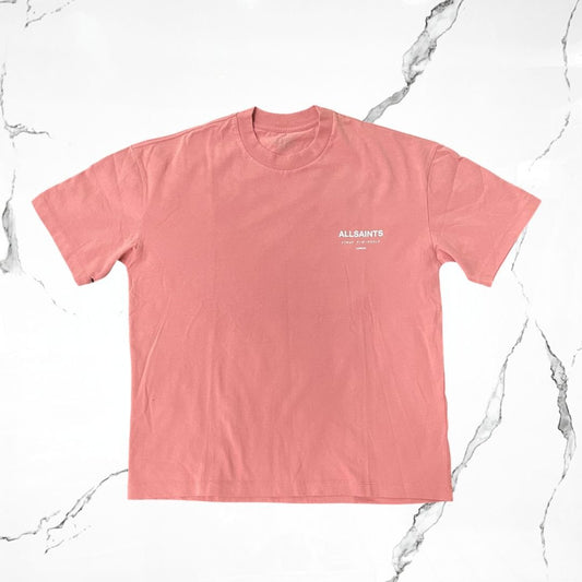 All Saints Underground SS Crew Amara Pink T-shirt - Urban Utility