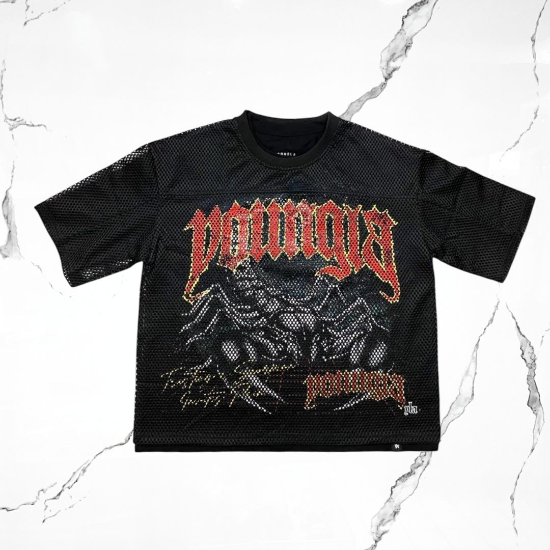 YoungLA Scorpion Tee + Jersey Set Black