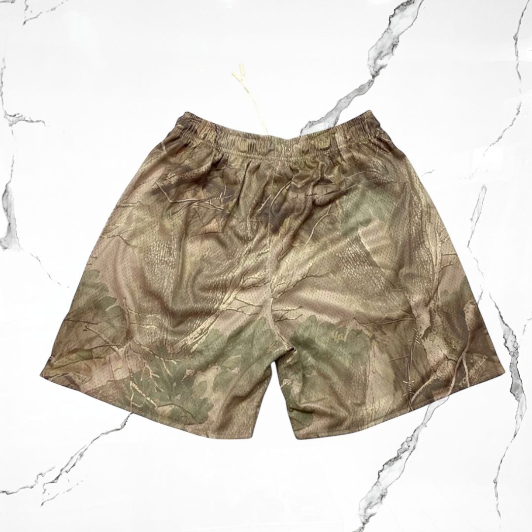 YoungLA Baggy Basketball Shorts Desert Tan Tree Camo Short - Urban Utility