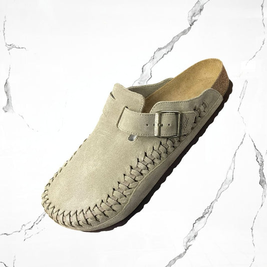 Birkenstock Boston Braided Suede Kith Taupe - Urban Utility