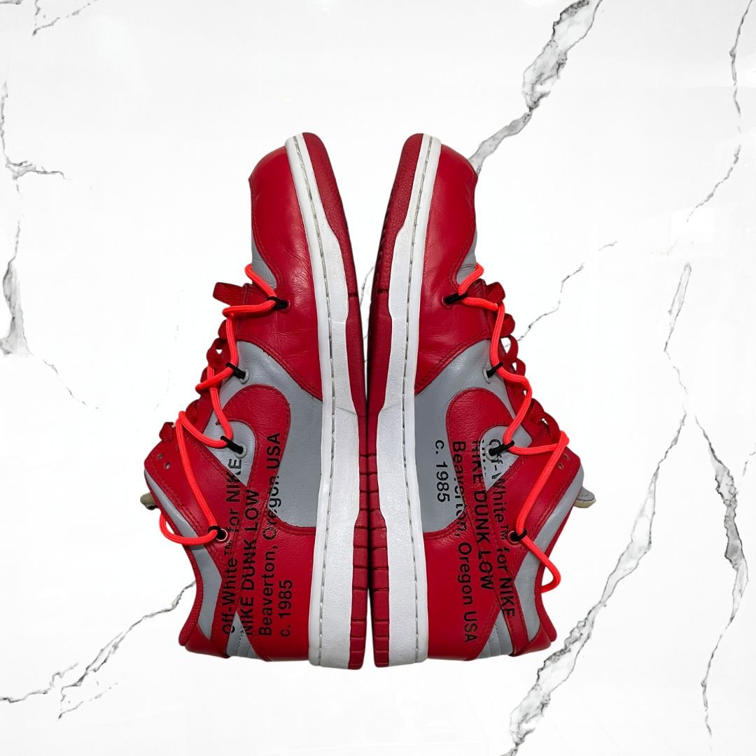 Dunk Low Off White University Red (De Uso) - Urban Utility
