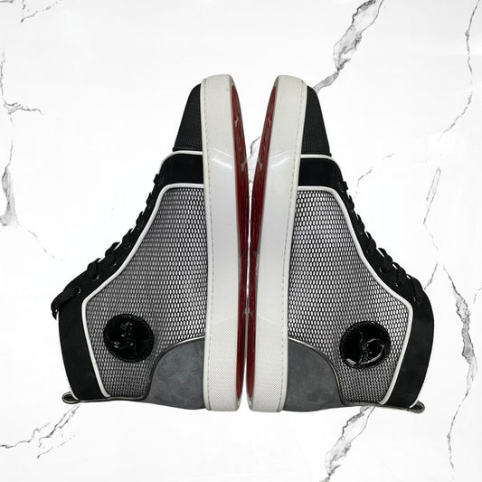 Christian Louboutin Lou Orlato Flat Black White Grey (De Uso) - Urban Utility